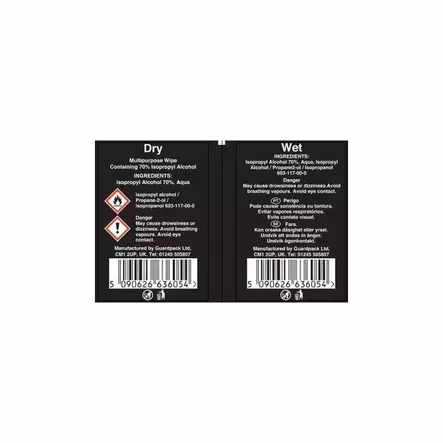 ArmorVision Preparation Wipes (2kpl, 1 kuiva, 1 märkä) - Tarvikkeet ajolaseihin - 3841 - 2