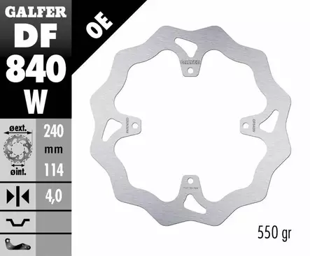 Takajarrulevy Galfer Wave®, 240mm, TM Racing - Motocross Jarruosat - 5091 - 2