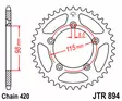 Takaratas JT Sprockets 420 Teräs, KTM/HVA/GasGas 65, 48T - MX Takarattaat - 381 - 1