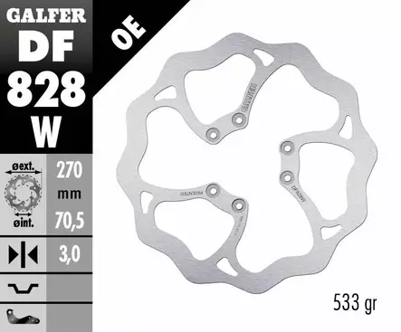 Etujarrulevy Galfer Wave®, 270mm, TM Racing - MX Jarrulevyt - 5092 - 2