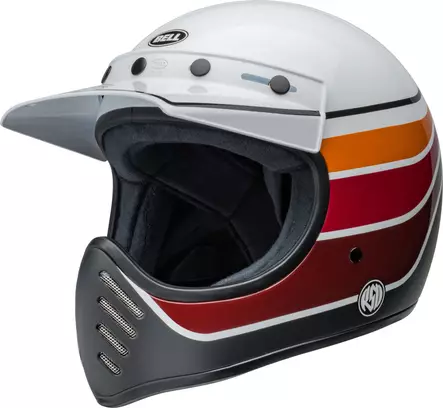 Kypärä Bell Helmets Moto-3 RSD Saddleback Satin/Gloss Valkoinen/Musta, L - Bell Helmets Crossikypärät - 4492 - 1