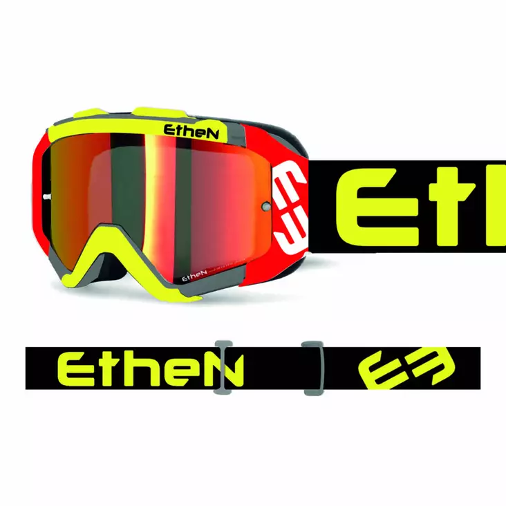 Ajolasit Ethen MX05R RacePack, Musta/Keltainen/Punainen - MX Ajolasit - 4693 - 1
