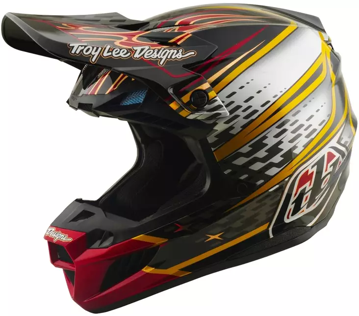Kypärä Troy Lee Designs SE5 Composite Mips, Wings, Musta/Punainen - Crossikypärät - 4953 - 1