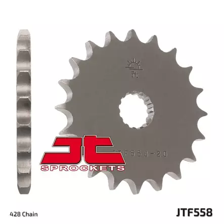 Eturatas JT Sprockets 428 Teräs, YZ85, 14T - MX Eturattaat - 373 - 1