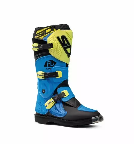 Ajosaappaat SIDI Flame Junior, Musta/Sininen/Lime, 39 - Motocross-saappaat - 3654 - 1