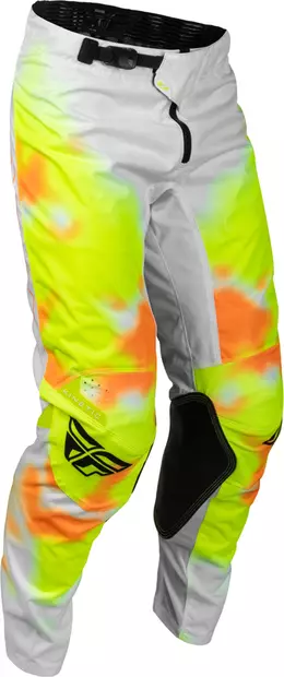 Ajohousut Fly Racing Kinetic Blur, Valkoinen/Neon Keltainen/Oranssi, 32 - Fly Racing MX Ajohousut - 5004 - 1