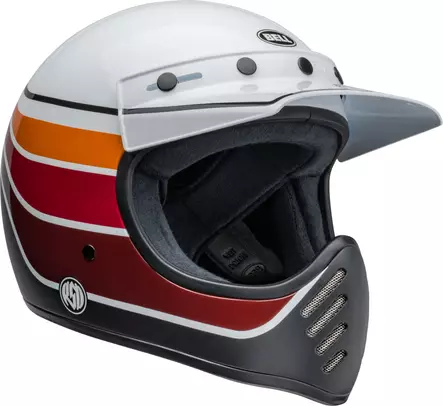 Kypärä Bell Helmets Moto-3 RSD Saddleback Satin/Gloss Valkoinen/Musta, XL - Bell Helmets Crossikypärät - 4494 - 2