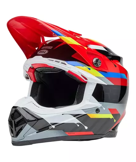 Kypärä Bell Helmets Moto9S Flex, Renen Nova Musta/Punainen, M - Bell Helmets Crossikypärät - 1724 - 1