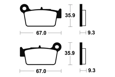 Takajarrupalat Tecnium MOR290 SINTER METAL, Yamaha YZ/YZF - Motocross Jarruosat - 484 - 3