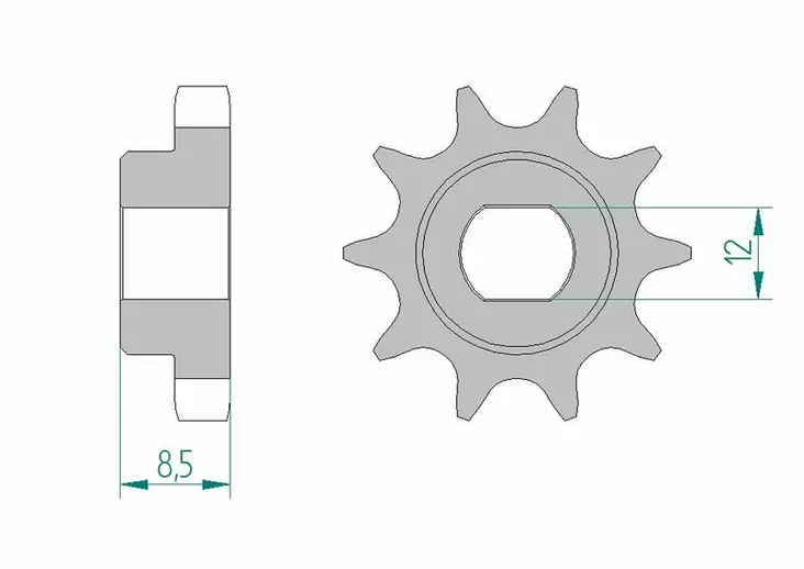 Eturatas AFAM 415 Teräs, SX50/TC50/MC50 - MX Ketjut ja rattaat - 1065 - 1