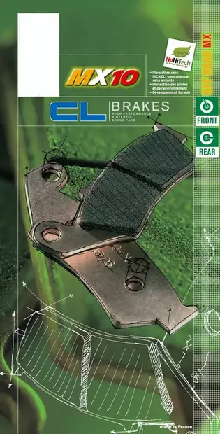 Etujarrupalat CL Brakes Sinter Metal, SX/TC/MC50 - Motocross Jarruosat - 285 - 3