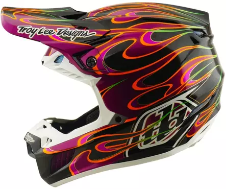 Kypärä Troy Lee Designs SE5 Carbon MIPS Torched, Musta/Liila, M - Crossikypärät - 4675 - 2