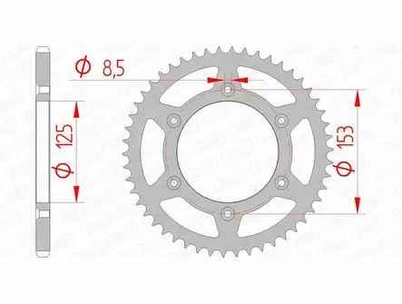 Takaratas AFAM 520 Teräs SelfCleaning, Honda CRF250R/450R, 48T - MX Takarattaat - 225 - 1