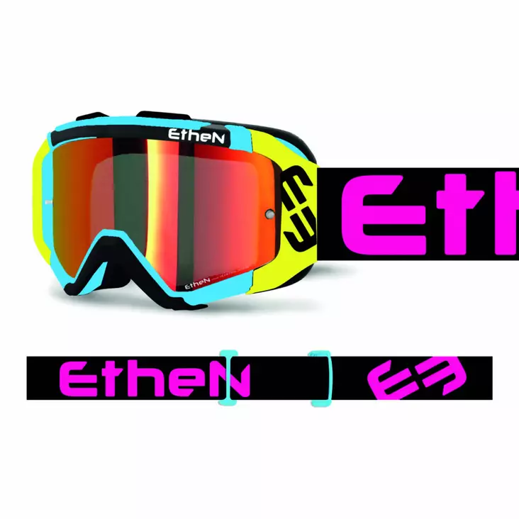 Ajolasit Ethen MX05R RacePack, Vaaleansininen/Keltainen/Pinkki - MX Ajolasit - 4806 - 1