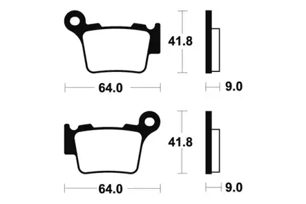 Takajarrupalat Tecnium Sintered, KTM SX/SXF - Motocross Jarruosat - 4956 - 3
