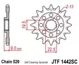 Eturatas JT Sprockets 520 Teräs Self-Cleaning, 13T, Suzuki RM-Z250 14-26 - MX Eturattaat - 4226 - 3