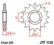 Eturatas JT Sprockets, Minarelli AM6, 14T - MX Eturattaat - 4306 - 3
