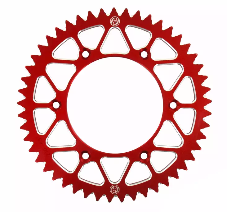 Takaratas Holeshot Alu, 520, 50T, Punainen, Honda 02-24 CRF450R, 78-07 CR250R, 04-24 CRF250R, 79-07 CR125R, 87-01 CR500R, BETA 13-14 RR 450 4T Enduro/RR 400 4T Enduro/RR - MX Takarattaat - 1407 - 1
