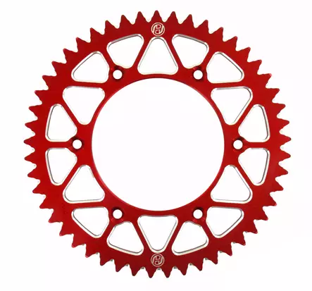 Takaratas Holeshot Alu, 520, 50T, Punainen, Honda 02-24 CRF450R, 78-07 CR250R, 04-24 CRF250R, 79-07 CR125R, 87-01 CR500R, BETA 13-14 RR 450 4T Enduro/RR 400 4T Enduro/RR - MX Takarattaat - 1407 - 1