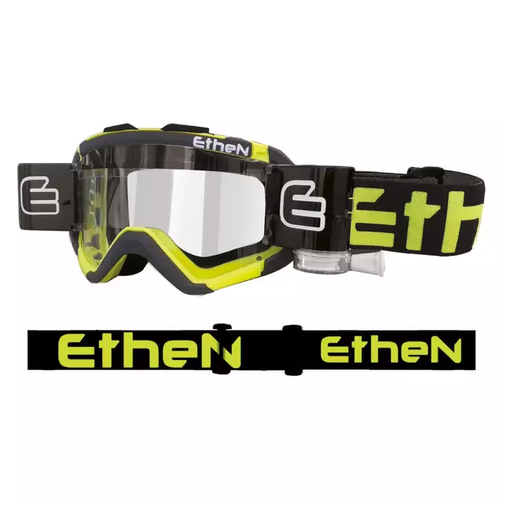 Ajolasit Ethen Mud Mask 05R 50mm, Musta/Fluo Keltainen - MX Ajolasit - 3918 - 1
