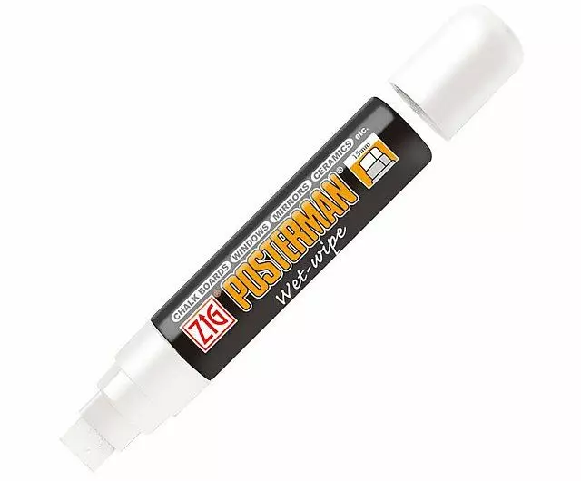 Näyttötaulutussi TMV Pitbord Marker 7-15mm White - MX Yleistarvikkeet - 898 - 1