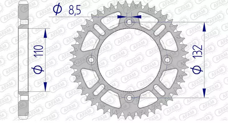 Takaratas AFAM Ultra-Light Aluminium, 51T, KTM SX85 - MX Takarattaat - 4068 - 1