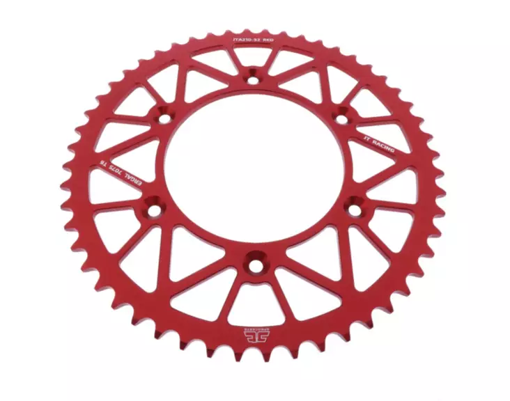 Takaratas JT Sprockets Alu Standard, Punainen, 52T, Beta RR/Honda CR/CRF - MX Ketjut ja rattaat - 5118 - 1