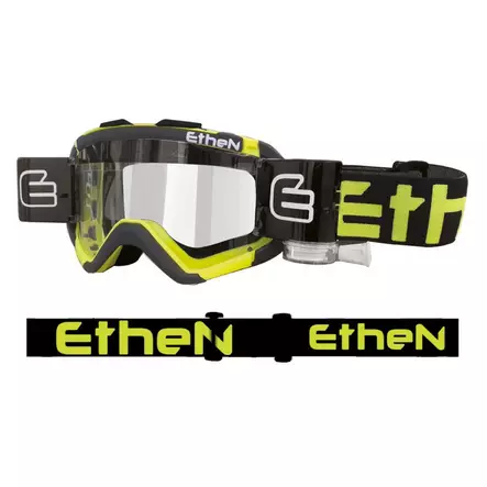 Ajolasit Ethen Mud Mask 05R 50mm, Musta/Fluo Keltainen - MX Ajolasit - 3918 - 1