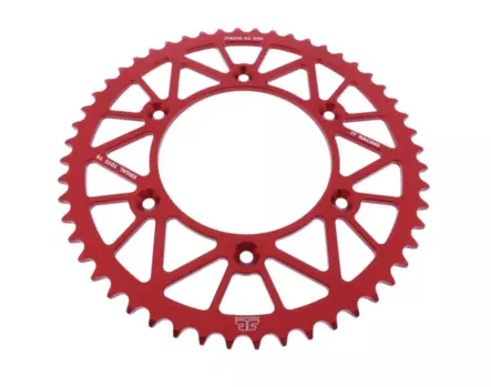 Takaratas JT Sprockets Alu Standard, Punainen, 52T, Beta RR/Honda CR/CRF - MX Ketjut ja rattaat - 5118 - 1