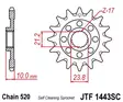 Eturatas JT Sprockets Self Cleaning, 13T, Suzuki RMZ450 13- - MX Ketjut ja rattaat - 4938 - 3