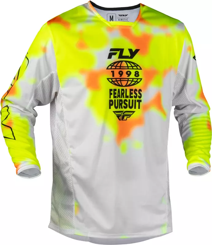 Ajopaita Fly Racing Kinetic Blur, Valkoinen/Neon Keltainen/Oranssi, L - MX Ajopaidat - 5009 - 1