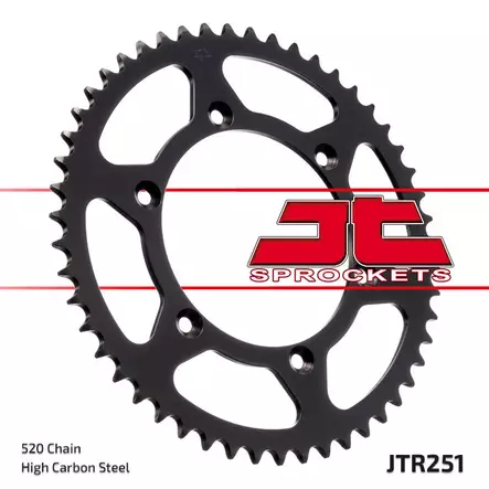 Takaratas JT Sprockets 520 Teräs SelfCleaning, 49T, Yamaha YZ/YZF - MX Takarattaat - 5019 - 3