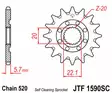 Eturatas JT Sprockets Steel Self-Cleaning, 13T, Yamaha YZ125/250F - MX Eturattaat - 3669 - 3
